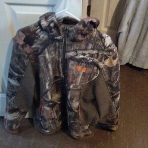 Under Armour Men's Camo Lightweight Jacket with Orange Logo